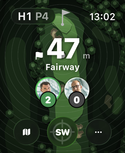 LIVEGOLF auf der Apple Watch